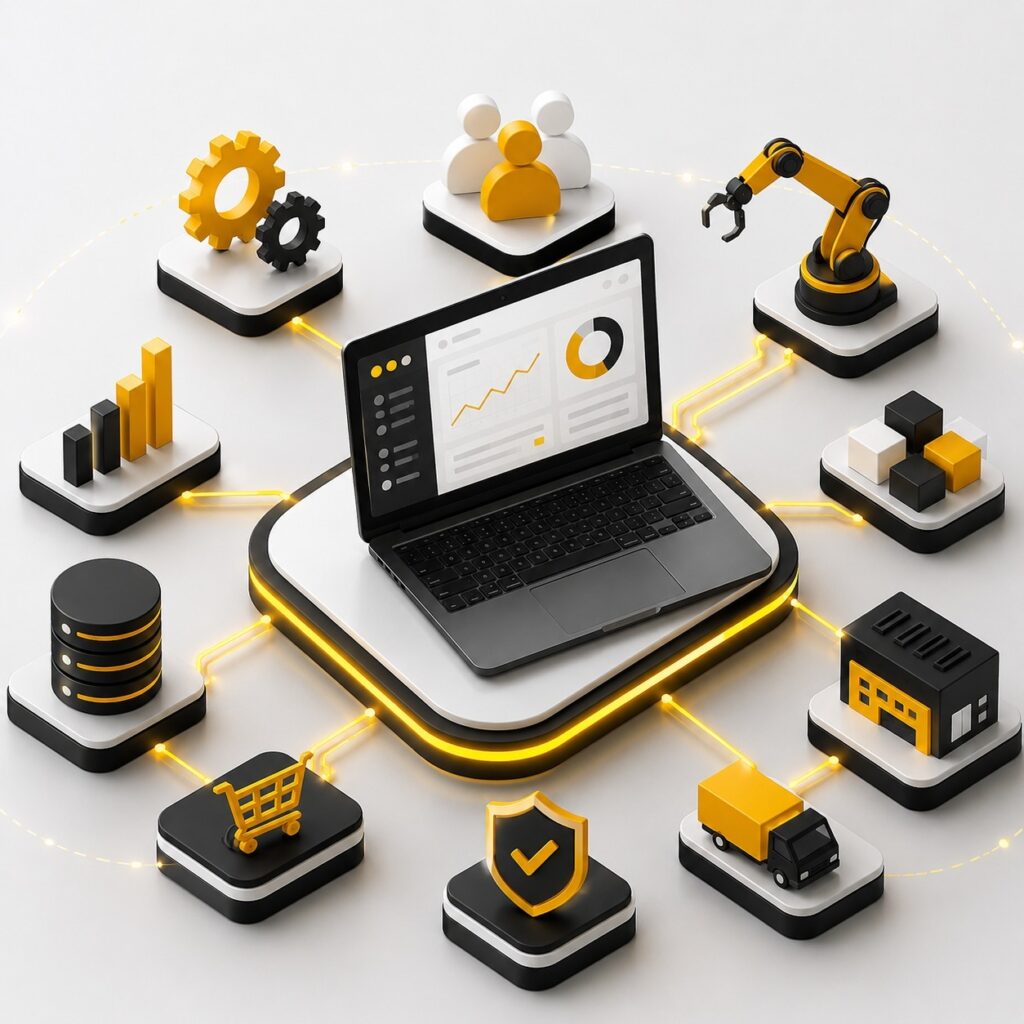 ERP software and business management system with analytics dashboard | Ace360 Degree