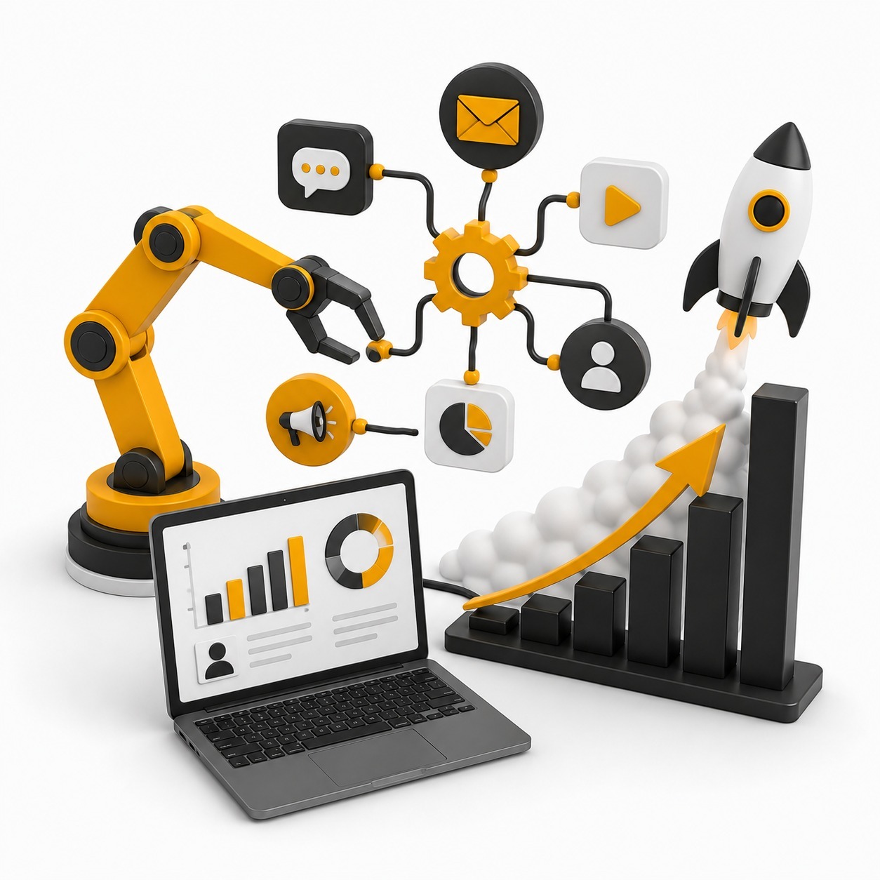 AI-powered digital marketing automation with email, content, audience targeting, analytics, and business growth | ACE 360 degree