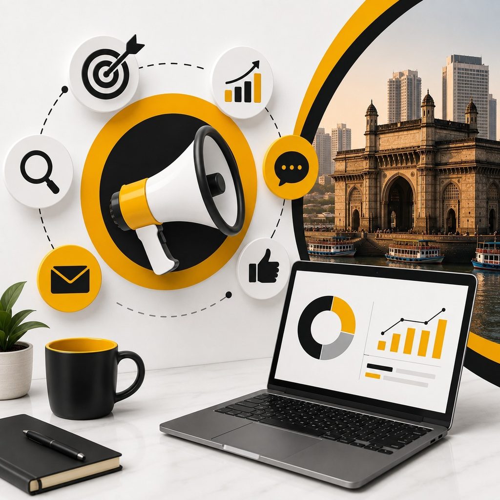 Digital marketing agency in Mumbai Town offering targeted marketing strategies, social media engagement, email marketing, SEO, and data-driven business growth solutions.