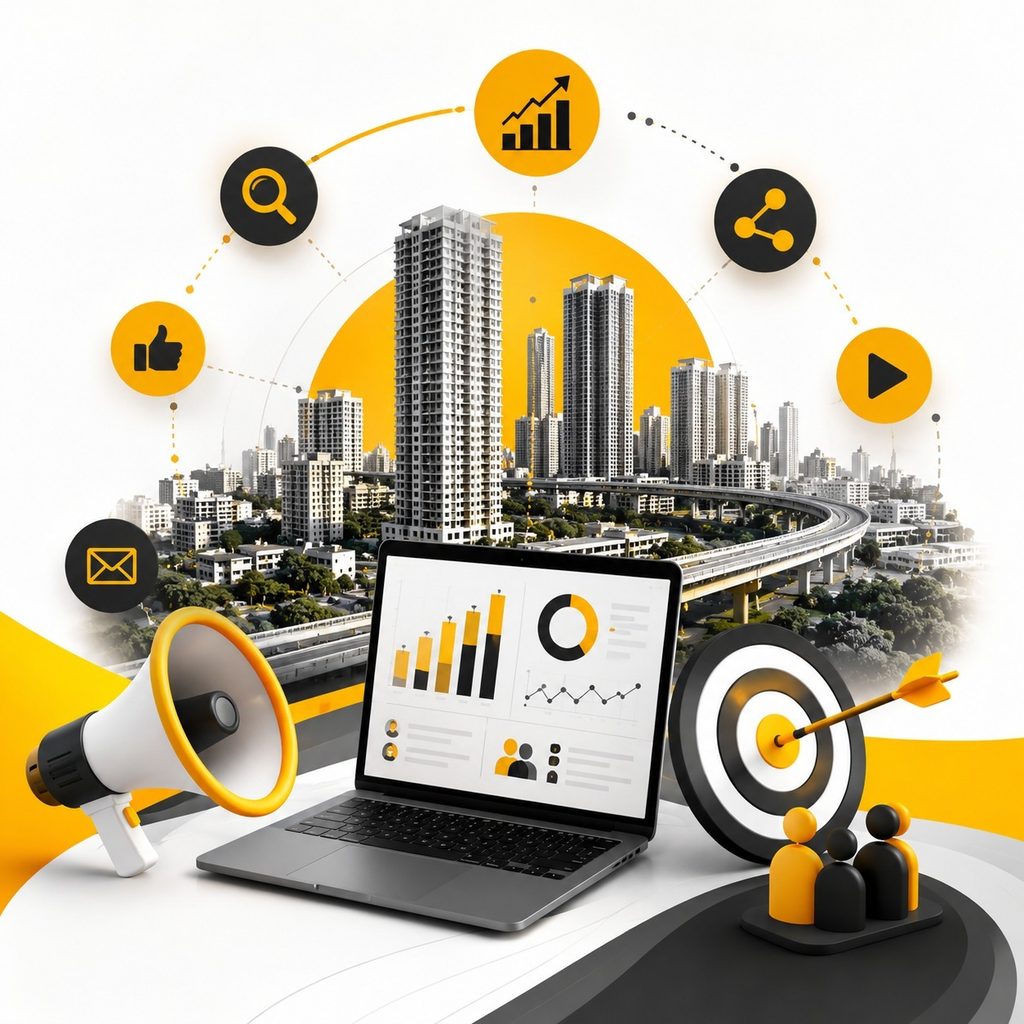 Digital marketing strategy in Mumbai suburban featuring SEO, social media marketing, audience targeting, performance analytics, business growth, and measurable marketing results.